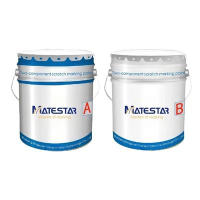 Dvokomponentna topilna barva za označevanje cest